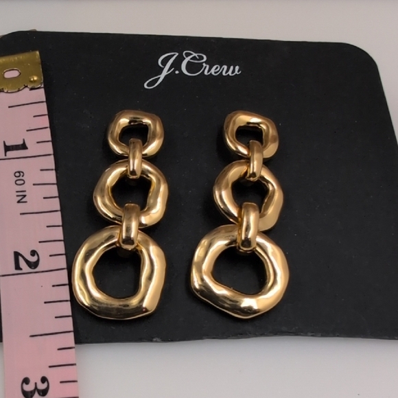 J. Crew Gold Link Earrings - Picture 2 of 4
